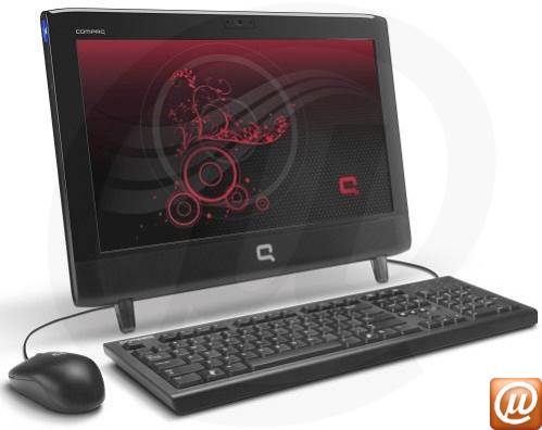 QS454AA - Desktop-PC All-in-One Compaq Presario HP CQ1-1325br Intel Atom Dual-Core D510 (1.66GHz) 2GB 320GB 18.5" LED Windows 7 Home Basic 64 Wi-Fi N